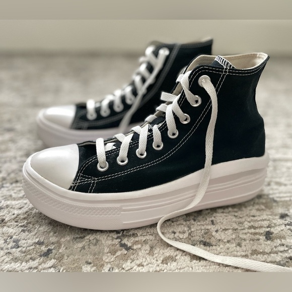 Converse Chuck Taylor All Star Move Platform Hi Women Size 9 Black/White - Picture 3 of 6